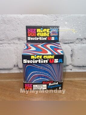 NeeDoh Nice Cube Swirl USA Squishy Fourth of July